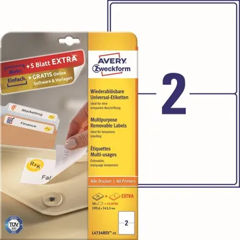 Samolepící etiketa Samolepící etikety 199,6 x 143,5 mm, 30 listů A4 L4734REV-25