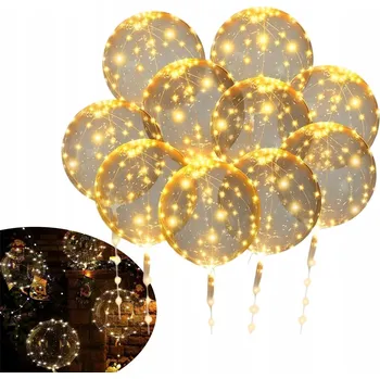 Balónek 10 x BALÓNKY SVÍTÍCÍ LED PRŮHLEDNÉ SVÍTÍCÍ BALÓN NA SVATBA PŘIJÍMÁNÍ