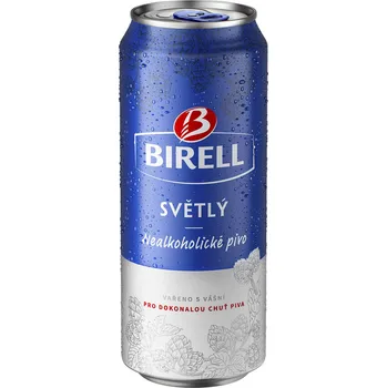 Pivo Birell Světlý 0,5l plech cena za kartonové balení (Kartonové balení : 24 ks)