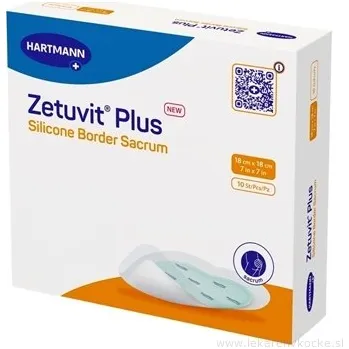 Paul Hartmann AG Zetuvit Plus Silicone Border Sacrum Kompres sterilní samolepící (18 x 18 cm) 10 kompresů