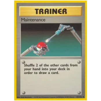 Karetní hra Pokémon BS 083/102 Maintenance - Base Set Stav: Played