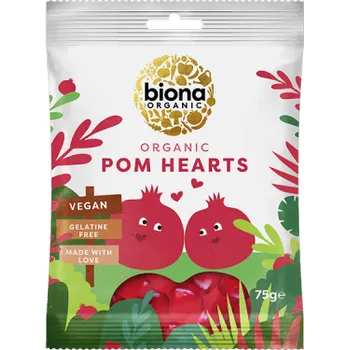 Bonbon BIONA granátově jablečná srdíčka (75g)