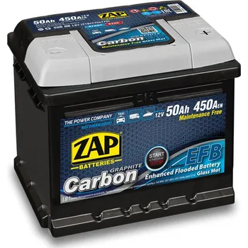 Auto-moto baterie Autobaterie ZAP Carbon EFB 50Ah 12V 450A (206X175X175) P+