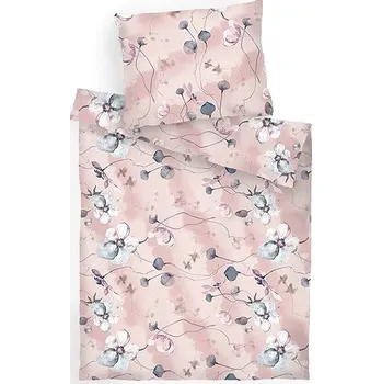 Povlečení Dadka Povlečení krep 140 × 200 cm, 70 × 90 cm, Bloom elegance pudrové