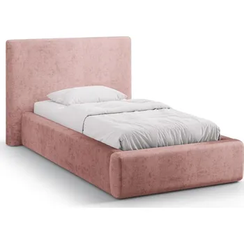 Postel Růžová čalouněná jednolůžková postel s úložným prostorem s roštem 90x200 cm Amy – Micadoni ID_1831972