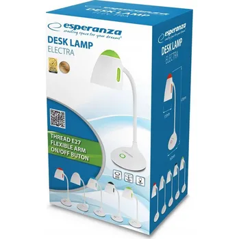 Lampička ESPERANZA STOLNÍ LAMPA E27 ELECTRA BÍLÁ