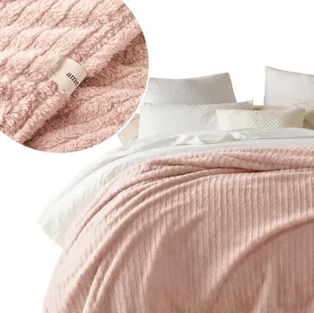 Prostěradlo Deka Room99 polyester 200 cm x 220 cm růžová