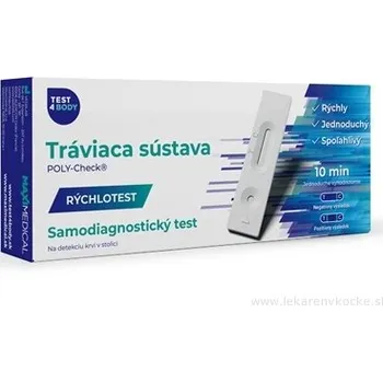 Diagnostický test Veda.Lab Rychlotest trávicí soustavy Test4Body – domácí test na okultní krvácení (POLY-Check)