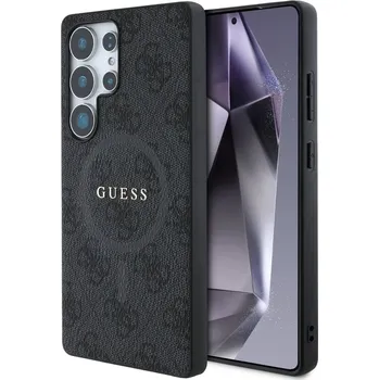 Guess PU Leather 4G Colored Ring MagSafe zadní kryt pro Samsung Galaxy S25 Ultra Black