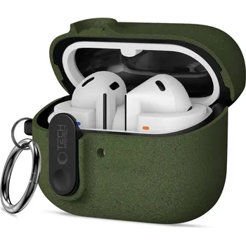 Náhradní kryt pro mobilní telefon Kryt Tech-Protect Slim Hook Samsung Galaxy Buds 3 / 3 FE / 3 Pro olivově zelený