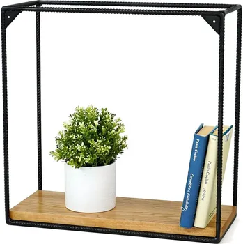 police Nástěnná polička Roxito s dubovou deskou velká