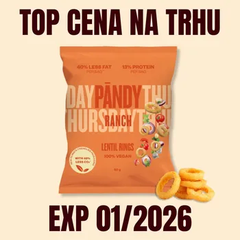 Čokoláda PANDY Čočkové chipsy Ranch 50 g EXP 01/2026