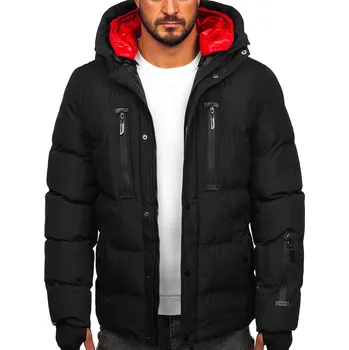 Oblečení a móda Černá pánská prošívaná zimní bunda Bolf 5M771 - 2XL