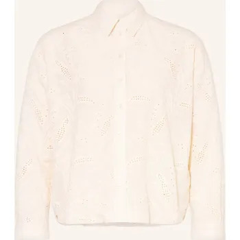 Dámská halenka Milano Italy Dámská Košile Z Krajky S Otvory, krémová, 34