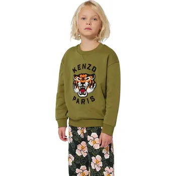 Chlapecká mikina Dětská bavlněná mikina Kenzo Kids K61432.114.108 zelená 91X, vel. 114
