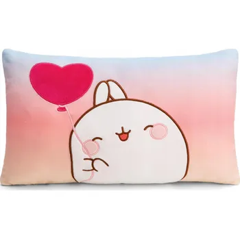 Polštář NICI POLŠTÁŘ MOLANG S BALÓNKEM VE TVARU SRDCE 43X25 CM