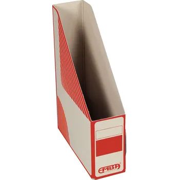 Dokument box Emba 330-230-75, kartonový, červená
