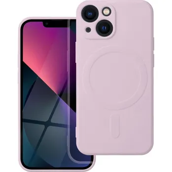 Náhradní kryt pro mobilní telefon Kryt Silikonové kryt Mag Cover s MagSafe pro iPhone 13 mini růžové