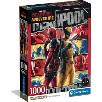 Puzzle CLEMENTONI 1000 DÍLKŮ COMPACT DEADPOOL+WOLVERINE [PUZZLE]