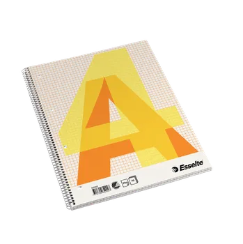 Sešit Blok se spirálou Esselte A4, čtverečkovaný, 70 listů