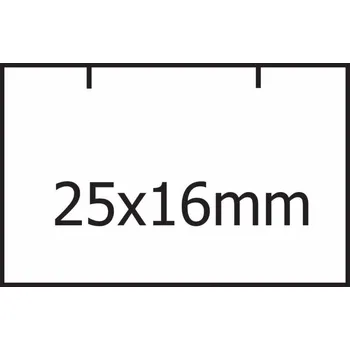 Papír Cenové etikety 25 x 16 CONTACT oranžová, rovné, obdelník (40)