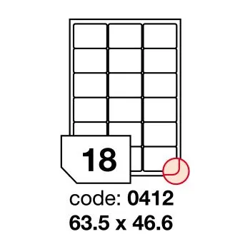 Kancelář Samolepící etikety Rayfilm Office 63,5x46,6 mm 100 archů, laser, R0119.0412