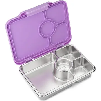 Svačinový box Yumbox Krabička na svačinu - svačinový box nerezový Pret RVS 4 - Lavande Purple