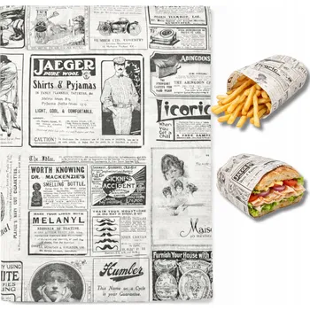 Obraz Papier Spożywczy 100 szt Do pro balení potravin 30x20 cm Listy