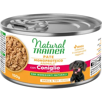Krmivo pro psa 24x150g Natural Trainer Sensitive No Gluten Small & Toy Adult bez lepku - králík