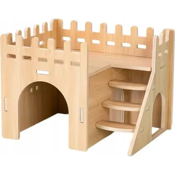 DŘEVĚNÝ DOMEČEK HRAD PRO KŘEČKA MYŠ