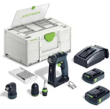 FESTOOL Akumulátorový vrtací šroubovák CXS 18 C 3,0-Set 576884 576884 Sleva 23.52%, při nákupu nad 3500,-Kč doprava zdarma