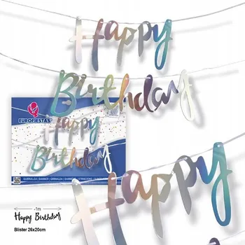 Barevný banner Happy Birthday pro každou oslavu