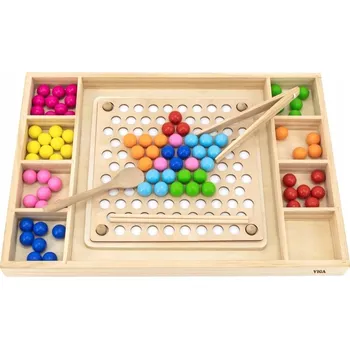 Dřevěná hračka Vzdělávací skládačka Viga dřevěná Chyť a přiřaď, vícebarevná