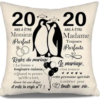přikrývka 20 let být perfektní 20letou ženou, vždy perfektní, povlaky na polštáře pro páry, manžela,