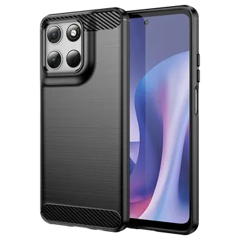 Pouzdro na mobilní telefon Kryt Carbon Motorola Moto G57 Power 5G černá