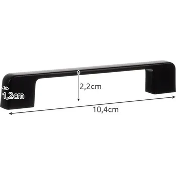 Nábytkové kování ISO TRADE Spółka z o.o. Černá nábytková úchytka