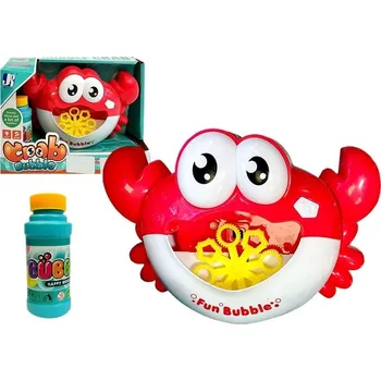 Bublifuk LEAN Toys Stroj na výrobu bublin Blower Solution Bubble Maker Automatic Machine Crab Red
