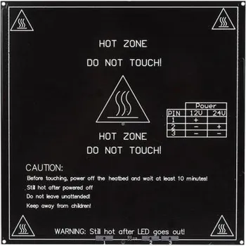 Příslušenství k 3D tiskárně Vyhřívaná deska pro 3D tiskárny RepRap, Průša, 210x210mm, 12-24V