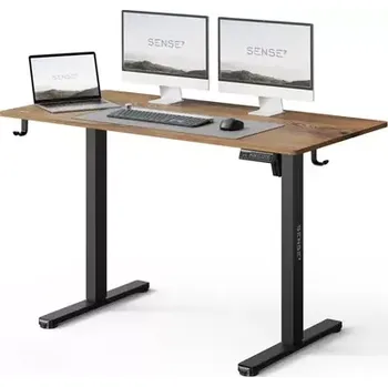 Psací stůl SENSE7 NOJO LIGHT Pracovní stůl černá-dub (5902659847942)