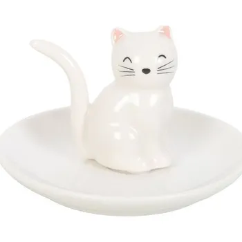 Stojánek na vařečky Kočičí paní Keramický stojánek na šperky s kočkou