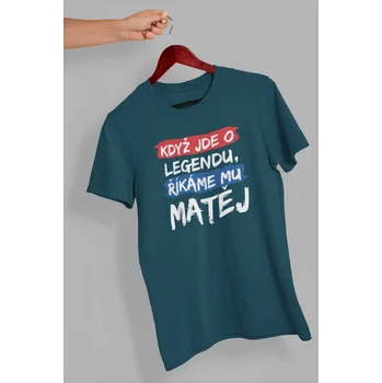 Pánské tričko Pánské tričko Matěj Barva: Petrolejová modrá, Velikost: 4XL