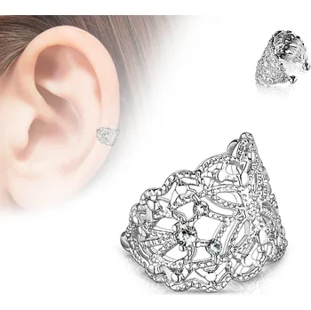 Piercing Šperky4U Falešný piercing do ucha - klips s ornamenty - FP1016-ST