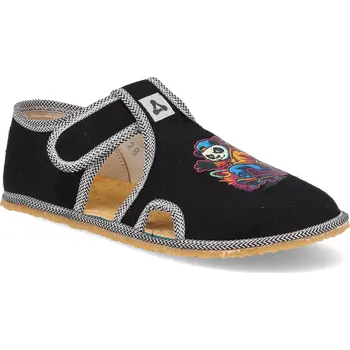 Dívčí bačkory Barefoot dětské přezůvky Antal - Rascal Panda černé Velikost: 31