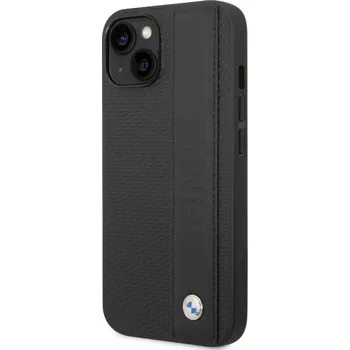 Náhradní díl pro mobilní telefon BMW Signature Leather Big Logo zadní kryt pro iPhone 14 Plus Black