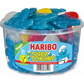Bonbon Haribo Super šmoulové dóza 1440g
