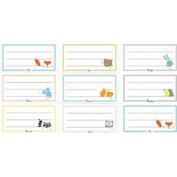 samolepka Interdruk samolepky na sešity - lesní zvířátka, 9 kusů