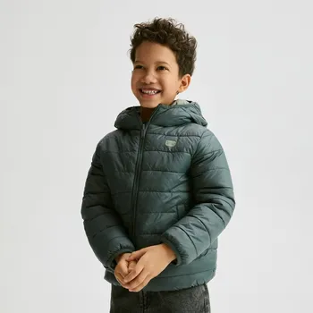 Reserved - Oboustranná bunda s kapucí - tmavě zelená - 770HF-79X - 770HF-79X-170