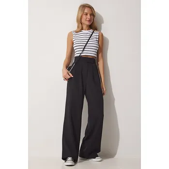 Dámské kalhoty Happiness Istanbul Schwarz 2998748 38