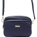 Kožená kabelka MiaMore 01-062 DOLLARO - námořnická modrá