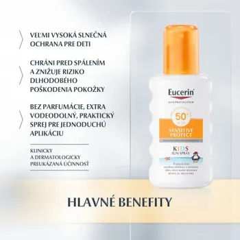 Opalování BEIERSDORF AG Eucerin SUN SENSITIVE PROTECT SPF 50+ Dětský sprej 200 ml